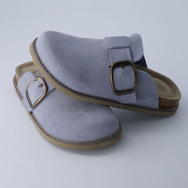 CUSHIONAIRE Women's Blain Genuine Suede Slip-On Clogs with + Memory Foam & Chic Buckle Mule - Comfortable, Non-Slip, Wide Widths Available - Image 14