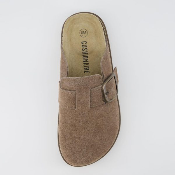 CUSHIONAIRE Women's Blain Genuine Suede Slip-On Clogs with + Memory Foam & Chic Buckle Mule - Comfortable, Non-Slip, Wide Widths Available - Image 27