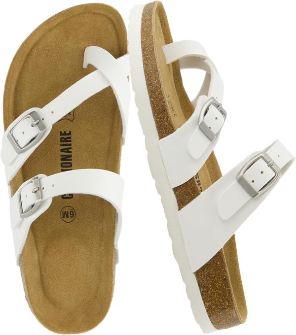 CUSHIONAIRE Women's Luna Cork Footbed Sandal With +Comfort - Image 119