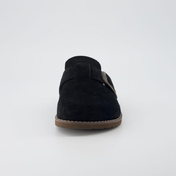 CUSHIONAIRE Women's Blain Genuine Suede Slip-On Clogs with + Memory Foam & Chic Buckle Mule - Comfortable, Non-Slip, Wide Widths Available - Image 33
