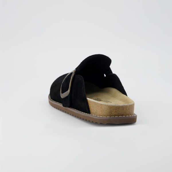 CUSHIONAIRE Women's Blain Genuine Suede Slip-On Clogs with + Memory Foam & Chic Buckle Mule - Comfortable, Non-Slip, Wide Widths Available - Image 35