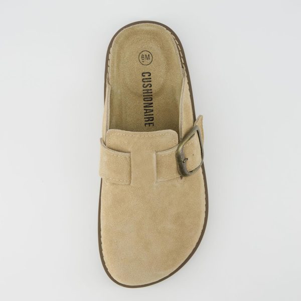 CUSHIONAIRE Women's Blain Genuine Suede Slip-On Clogs with + Memory Foam & Chic Buckle Mule - Comfortable, Non-Slip, Wide Widths Available - Image 45