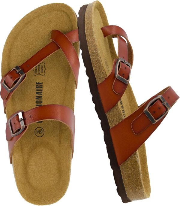 CUSHIONAIRE Women's Luna Cork Footbed Sandal With +Comfort - Image 143