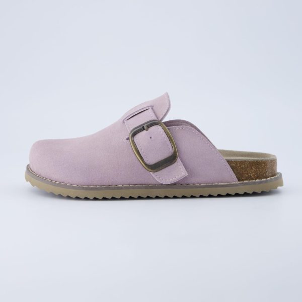 CUSHIONAIRE Women's Blain Genuine Suede Slip-On Clogs with + Memory Foam & Chic Buckle Mule - Comfortable, Non-Slip, Wide Widths Available - Image 50