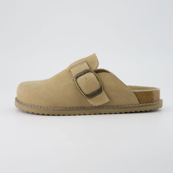 CUSHIONAIRE Women's Blain Genuine Suede Slip-On Clogs with + Memory Foam & Chic Buckle Mule - Comfortable, Non-Slip, Wide Widths Available - Image 59