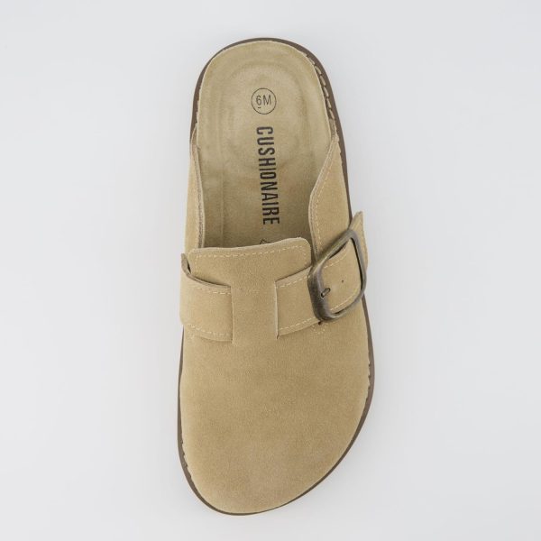 CUSHIONAIRE Women's Blain Genuine Suede Slip-On Clogs with + Memory Foam & Chic Buckle Mule - Comfortable, Non-Slip, Wide Widths Available - Image 63