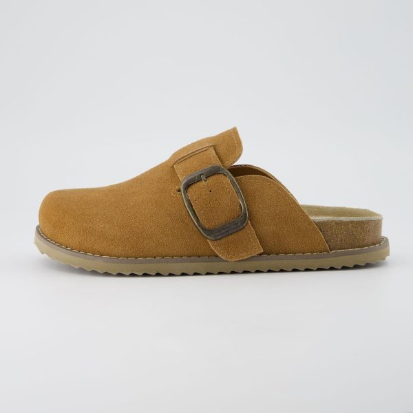 CUSHIONAIRE Women's Blain Genuine Suede Slip-On Clogs with + Memory Foam & Chic Buckle Mule - Comfortable, Non-Slip, Wide Widths Available - Image 68