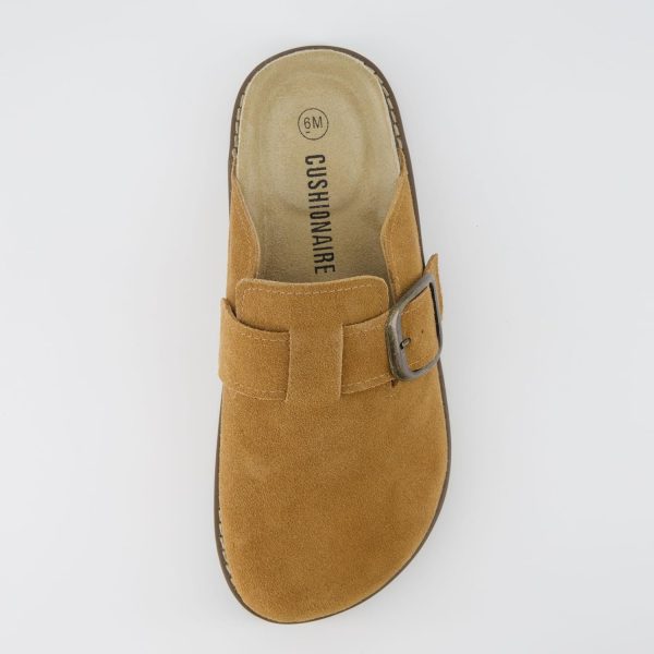 CUSHIONAIRE Women's Blain Genuine Suede Slip-On Clogs with + Memory Foam & Chic Buckle Mule - Comfortable, Non-Slip, Wide Widths Available - Image 72