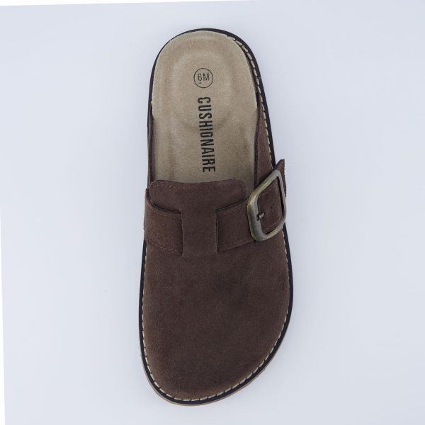 CUSHIONAIRE Women's Blain Genuine Suede Slip-On Clogs with + Memory Foam & Chic Buckle Mule - Comfortable, Non-Slip, Wide Widths Available - Image 78