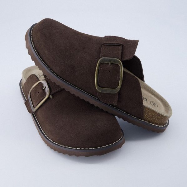 CUSHIONAIRE Women's Blain Genuine Suede Slip-On Clogs with + Memory Foam & Chic Buckle Mule - Comfortable, Non-Slip, Wide Widths Available - Image 80