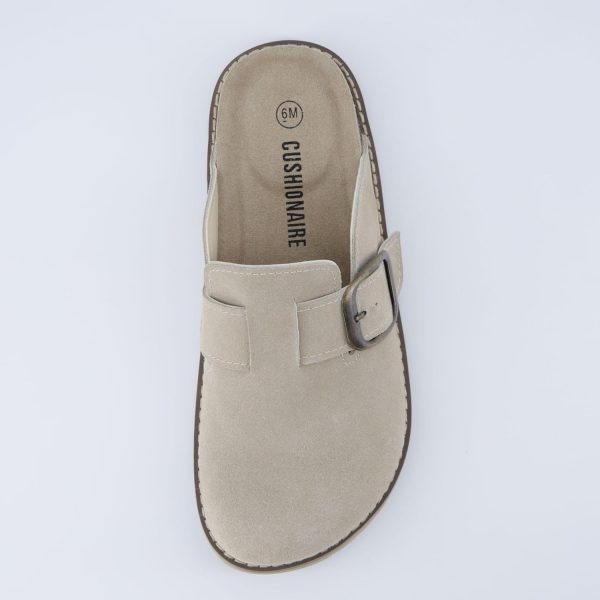 CUSHIONAIRE Women's Blain Genuine Suede Slip-On Clogs with + Memory Foam & Chic Buckle Mule - Comfortable, Non-Slip, Wide Widths Available - Image 89
