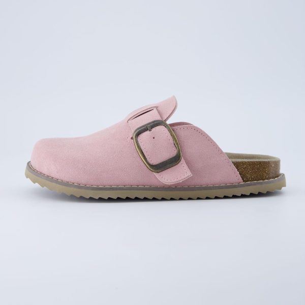CUSHIONAIRE Women's Blain Genuine Suede Slip-On Clogs with + Memory Foam & Chic Buckle Mule - Comfortable, Non-Slip, Wide Widths Available - Image 94