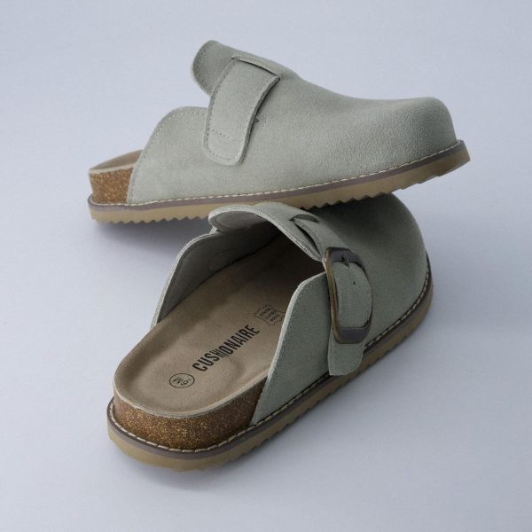 CUSHIONAIRE Women's Blain Genuine Suede Slip-On Clogs with + Memory Foam & Chic Buckle Mule - Comfortable, Non-Slip, Wide Widths Available - Image 106