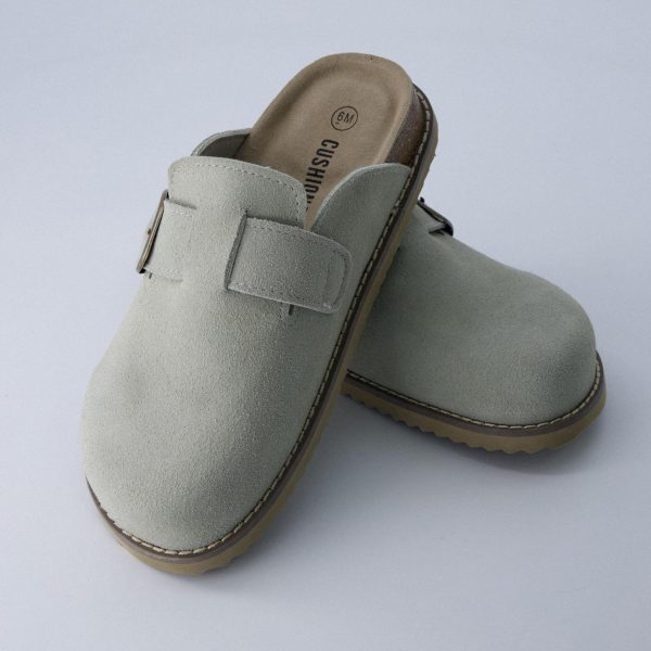 CUSHIONAIRE Women's Blain Genuine Suede Slip-On Clogs with + Memory Foam & Chic Buckle Mule - Comfortable, Non-Slip, Wide Widths Available - Image 107