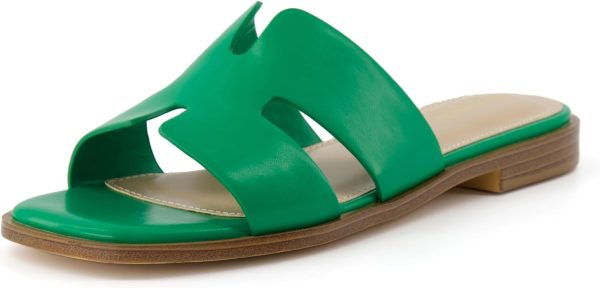 CUSHIONAIRE Voyage Cutout Strap Slides for Women, Slip On Summer Flats, Trendy Footwear, Comfortable Vacation Style Sandals for Women 2025 - Image 10