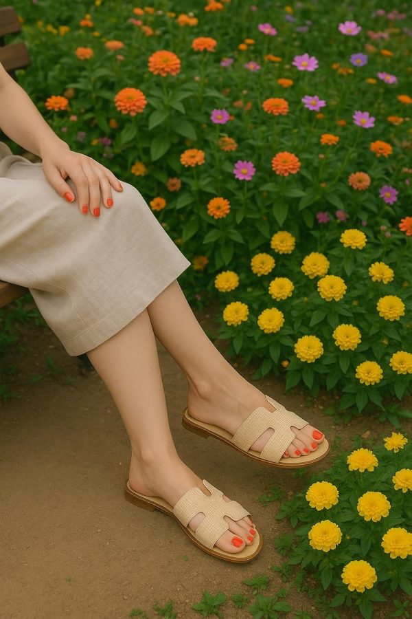 CUSHIONAIRE Voyage Cutout Strap Slides for Women, Slip On Summer Flats, Trendy Footwear, Comfortable Vacation Style Sandals for Women 2025 - Image 25