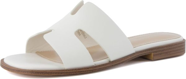 CUSHIONAIRE Voyage Cutout Strap Slides for Women, Slip On Summer Flats, Trendy Footwear, Comfortable Vacation Style Sandals for Women 2025 - Image 28