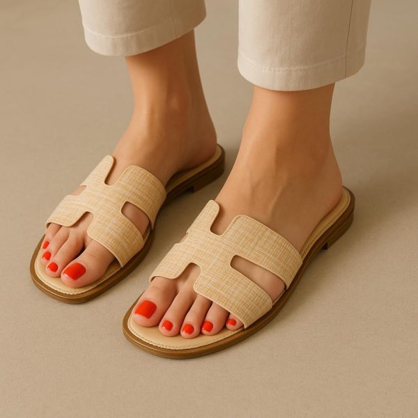 CUSHIONAIRE Voyage Cutout Strap Slides for Women, Slip On Summer Flats, Trendy Footwear, Comfortable Vacation Style Sandals for Women 2025 - Image 29