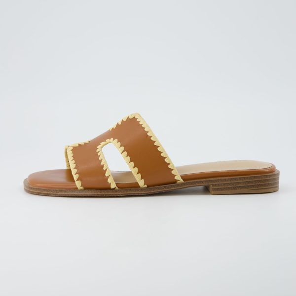 CUSHIONAIRE Voyage Cutout Strap Slides for Women, Slip On Summer Flats, Trendy Footwear, Comfortable Vacation Style Sandals for Women 2025 - Image 44