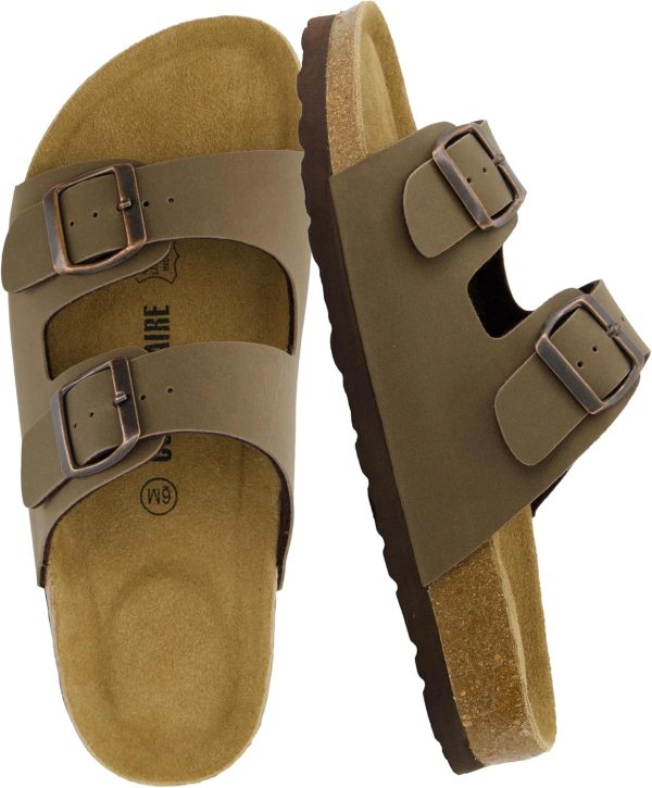 CUSHIONAIRE Lane Cork Footbed Sandals for Women – Comfortable Double Buckle Slip-On with Genuine Suede Footbed & Arch Support Slides for Women Footwear - Image 10