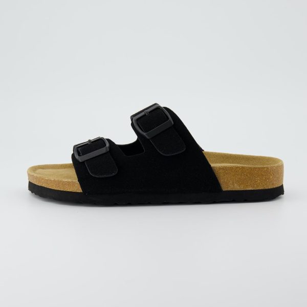 CUSHIONAIRE Lane Cork Footbed Sandals for Women – Comfortable Double Buckle Slip-On with Genuine Suede Footbed & Arch Support Slides for Women Footwear - Image 23