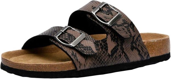 CUSHIONAIRE Lane Cork Footbed Sandals for Women – Comfortable Double Buckle Slip-On with Genuine Suede Footbed & Arch Support Slides for Women Footwear - Image 26