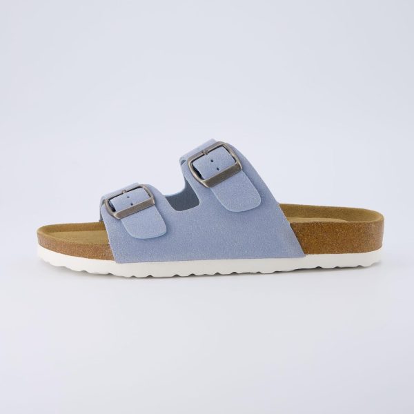 CUSHIONAIRE Lane Cork Footbed Sandals for Women – Comfortable Double Buckle Slip-On with Genuine Suede Footbed & Arch Support Slides for Women Footwear - Image 34