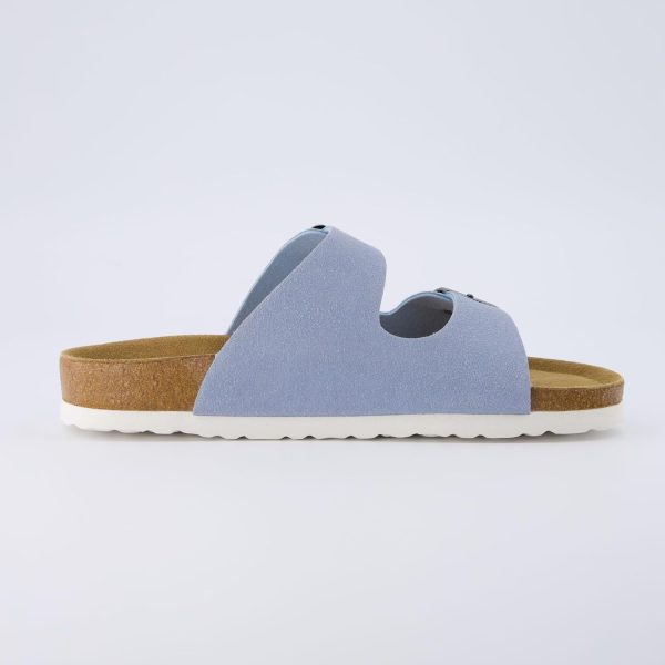CUSHIONAIRE Lane Cork Footbed Sandals for Women – Comfortable Double Buckle Slip-On with Genuine Suede Footbed & Arch Support Slides for Women Footwear - Image 36