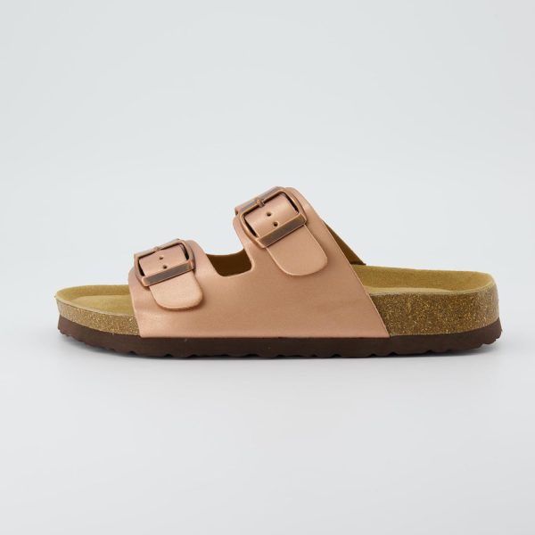 CUSHIONAIRE Lane Cork Footbed Sandals for Women – Comfortable Double Buckle Slip-On with Genuine Suede Footbed & Arch Support Slides for Women Footwear - Image 42