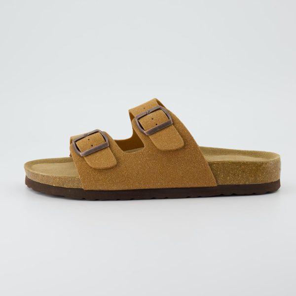 CUSHIONAIRE Lane Cork Footbed Sandals for Women – Comfortable Double Buckle Slip-On with Genuine Suede Footbed & Arch Support Slides for Women Footwear - Image 50