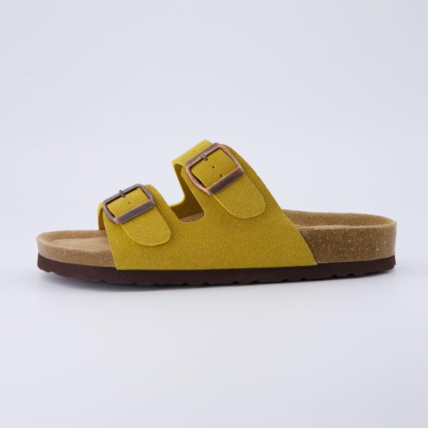 CUSHIONAIRE Lane Cork Footbed Sandals for Women – Comfortable Double Buckle Slip-On with Genuine Suede Footbed & Arch Support Slides for Women Footwear - Image 66