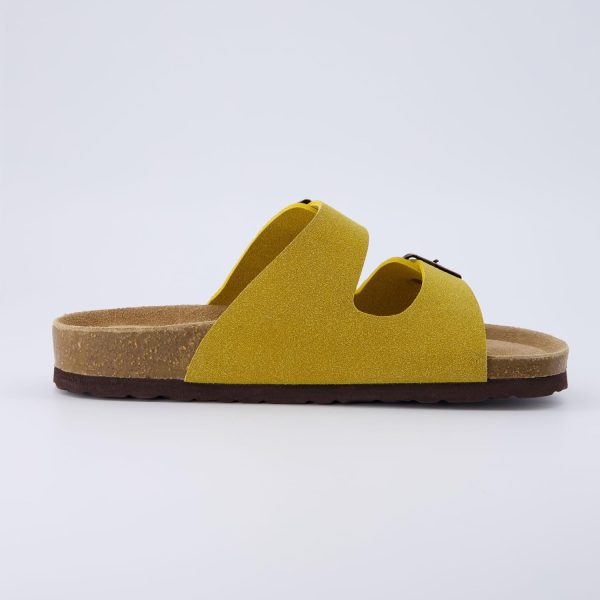 CUSHIONAIRE Lane Cork Footbed Sandals for Women – Comfortable Double Buckle Slip-On with Genuine Suede Footbed & Arch Support Slides for Women Footwear - Image 68
