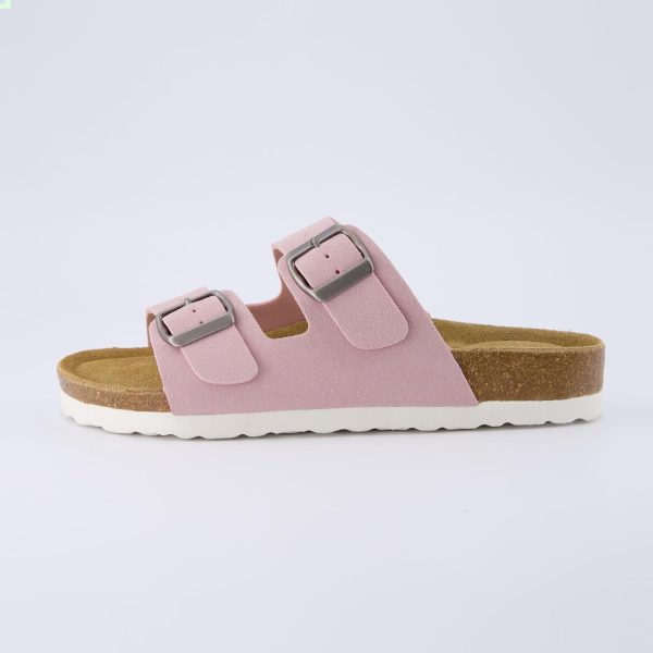 CUSHIONAIRE Lane Cork Footbed Sandals for Women – Comfortable Double Buckle Slip-On with Genuine Suede Footbed & Arch Support Slides for Women Footwear - Image 74