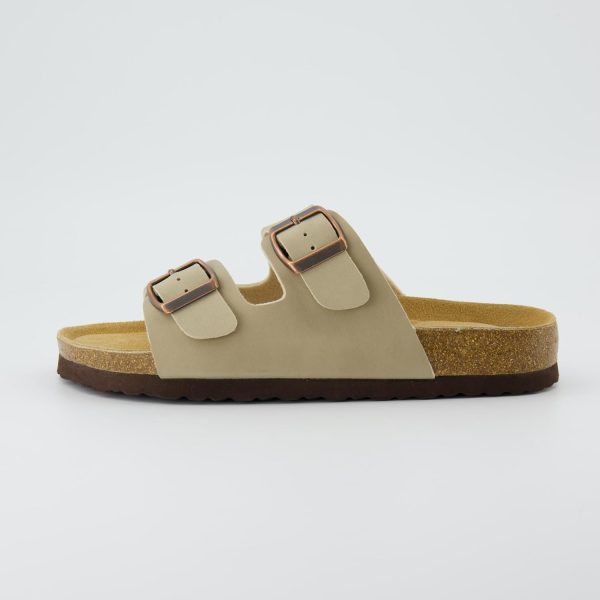 CUSHIONAIRE Lane Cork Footbed Sandals for Women – Comfortable Double Buckle Slip-On with Genuine Suede Footbed & Arch Support Slides for Women Footwear - Image 82