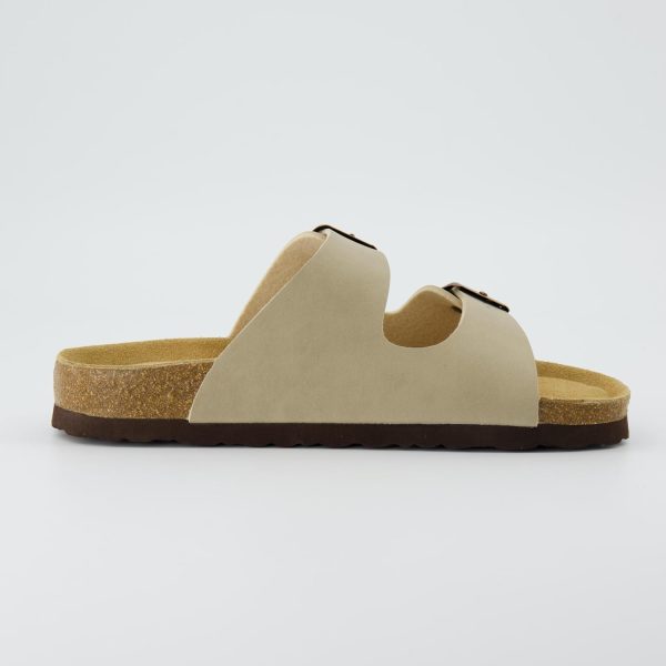 CUSHIONAIRE Lane Cork Footbed Sandals for Women – Comfortable Double Buckle Slip-On with Genuine Suede Footbed & Arch Support Slides for Women Footwear - Image 84