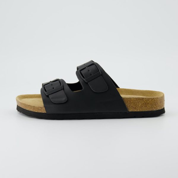 CUSHIONAIRE Lane Cork Footbed Sandals for Women – Comfortable Double Buckle Slip-On with Genuine Suede Footbed & Arch Support Slides for Women Footwear - Image 90