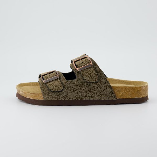 CUSHIONAIRE Lane Cork Footbed Sandals for Women – Comfortable Double Buckle Slip-On with Genuine Suede Footbed & Arch Support Slides for Women Footwear - Image 97