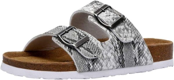 CUSHIONAIRE Lane Cork Footbed Sandals for Women – Comfortable Double Buckle Slip-On with Genuine Suede Footbed & Arch Support Slides for Women Footwear - Image 109