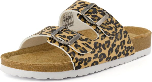 CUSHIONAIRE Lane Cork Footbed Sandals for Women – Comfortable Double Buckle Slip-On with Genuine Suede Footbed & Arch Support Slides for Women Footwear - Image 112