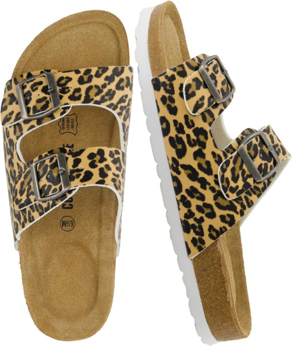 CUSHIONAIRE Lane Cork Footbed Sandals for Women – Comfortable Double Buckle Slip-On with Genuine Suede Footbed & Arch Support Slides for Women Footwear - Image 118