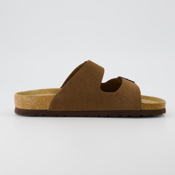 CUSHIONAIRE Lane Cork Footbed Sandals for Women – Comfortable Double Buckle Slip-On with Genuine Suede Footbed & Arch Support Slides for Women Footwear - Image 142