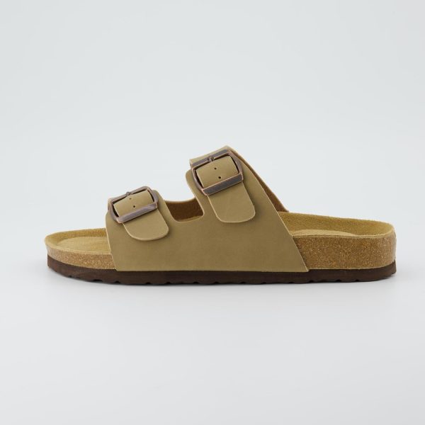 CUSHIONAIRE Lane Cork Footbed Sandals for Women – Comfortable Double Buckle Slip-On with Genuine Suede Footbed & Arch Support Slides for Women Footwear - Image 148