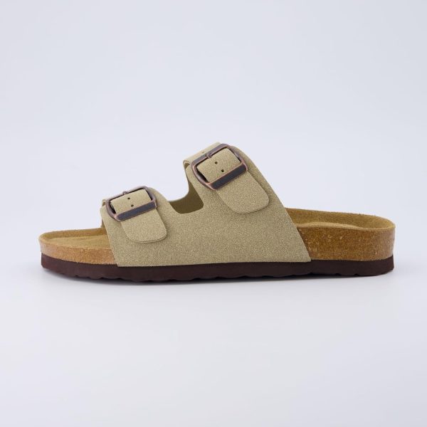 CUSHIONAIRE Lane Cork Footbed Sandals for Women – Comfortable Double Buckle Slip-On with Genuine Suede Footbed & Arch Support Slides for Women Footwear - Image 180
